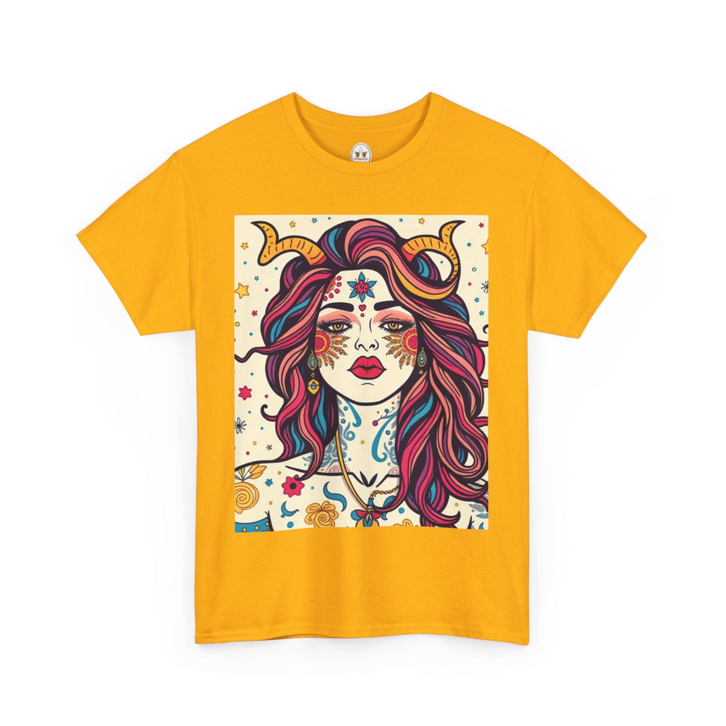 Unisex Heavy Cotton T-Shirt, Virgo, Zodiac v3, Sexy Art