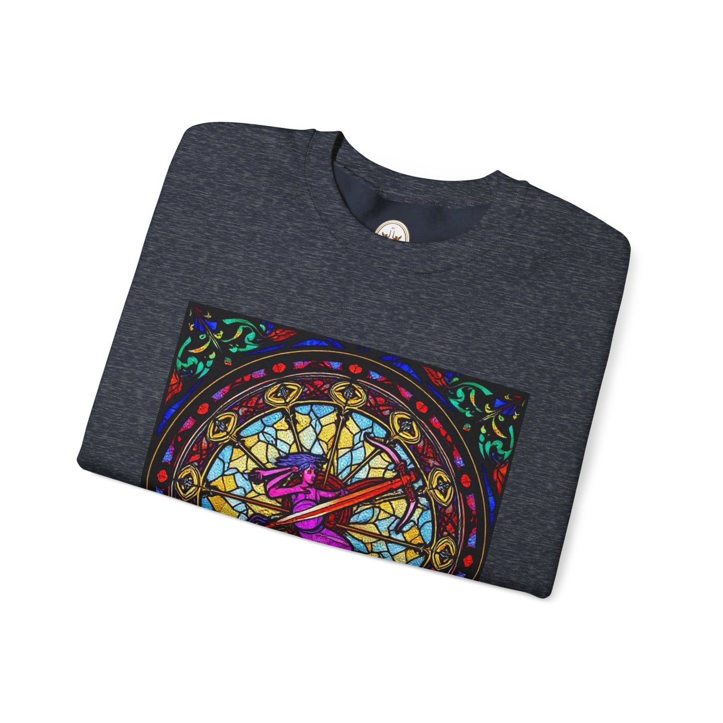 Unisex Heavy Blend™ Crewneck Sweatshirt, Glass 1, Sagittarius Zodiac Design