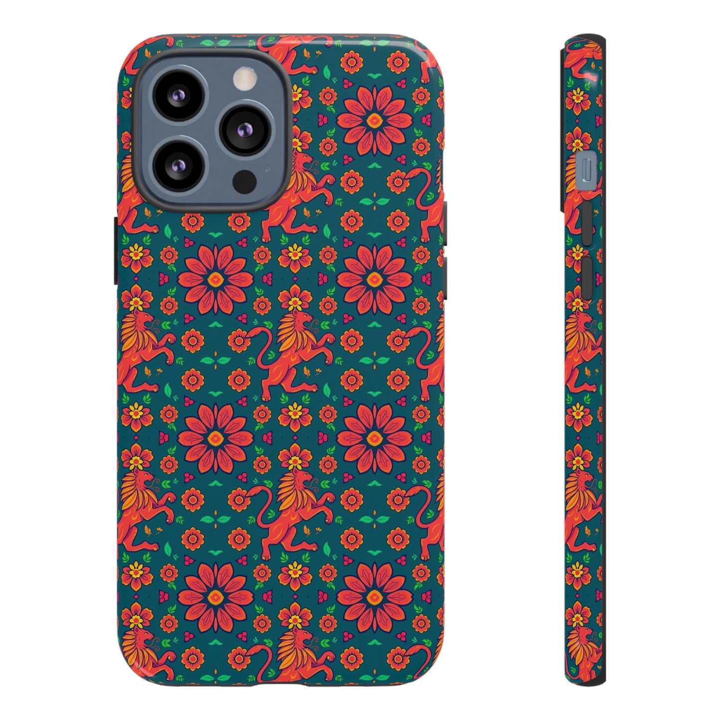 Tough Cases, Leo, Zodiac v2, Flower Pattern