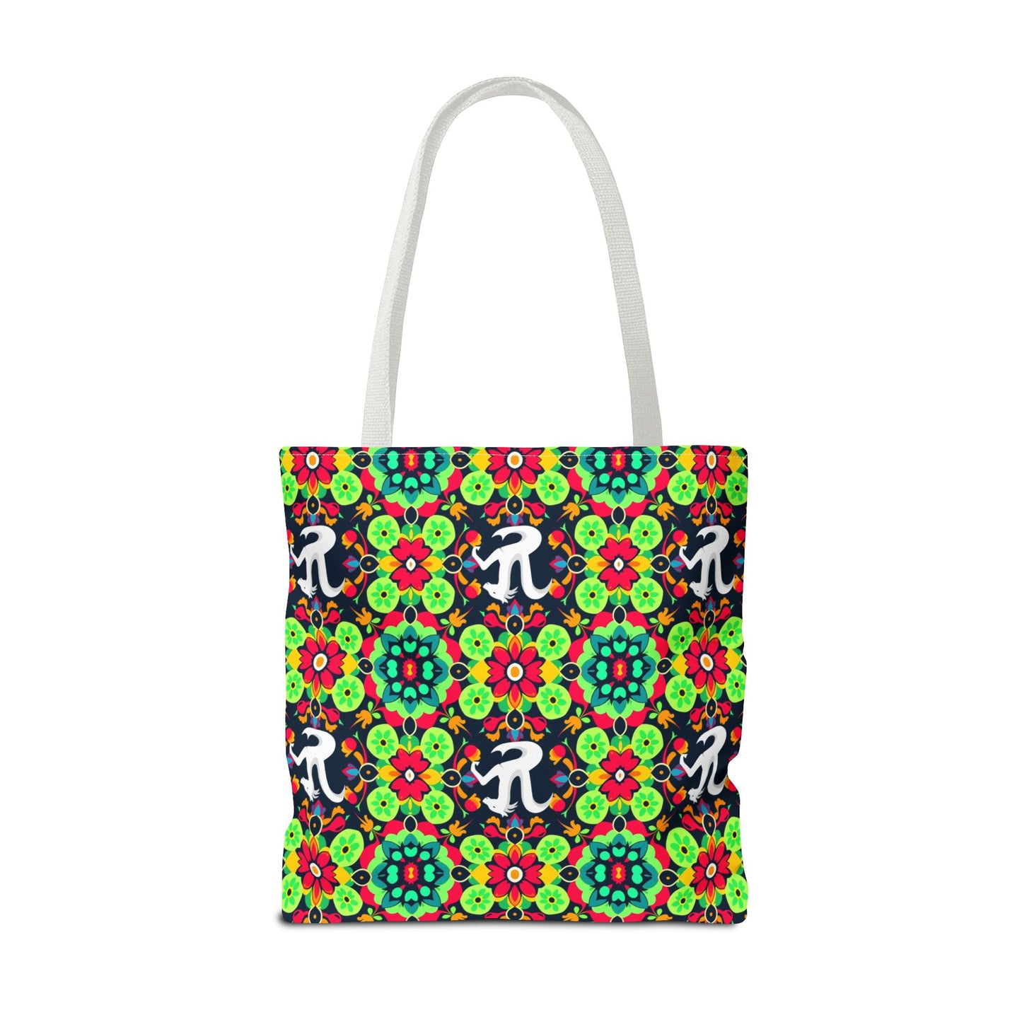 Tote Bag, (AOP), Aquarius, Zodiac v4, Flower Pattern