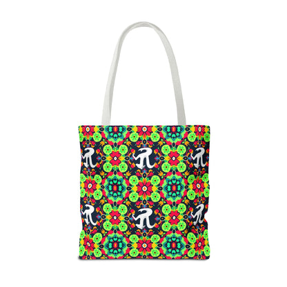 Tote Bag, (AOP), Aquarius, Zodiac v4, Flower Pattern