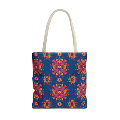 Tote Bag (AOP), Gemini, Zodiac v2, Flower Pattern
