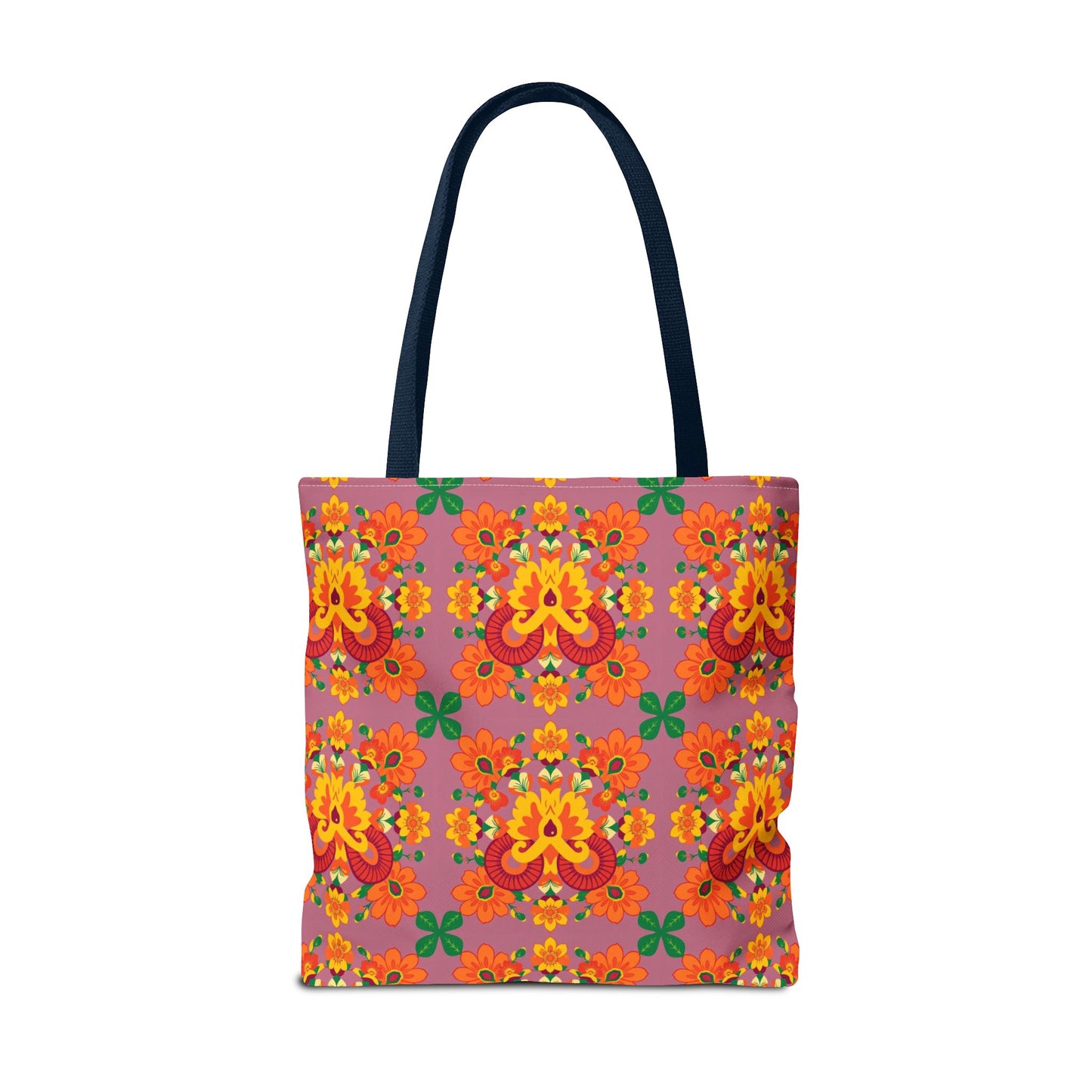 Tote Bag (AOP), Aries, Zodiac v1, Flower Pattern