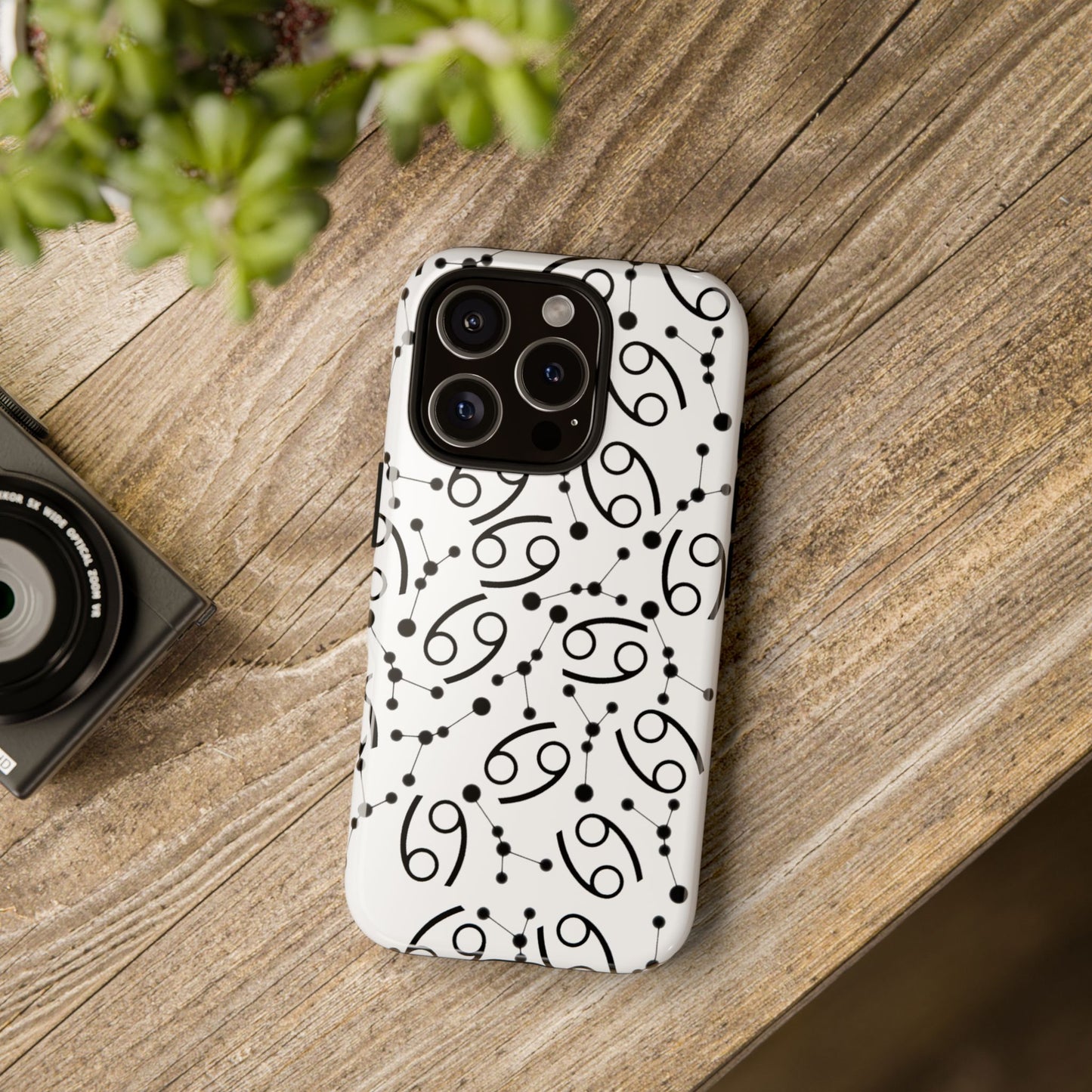Tough Cases with the Cancer Zodiac sign for iPhone, Samsung Galaxy, and Google Pixel devices