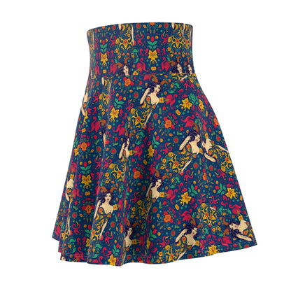Women's Skater Skirt, (AOP), Capricorn, Zodiac v2, Sexy Pattern
