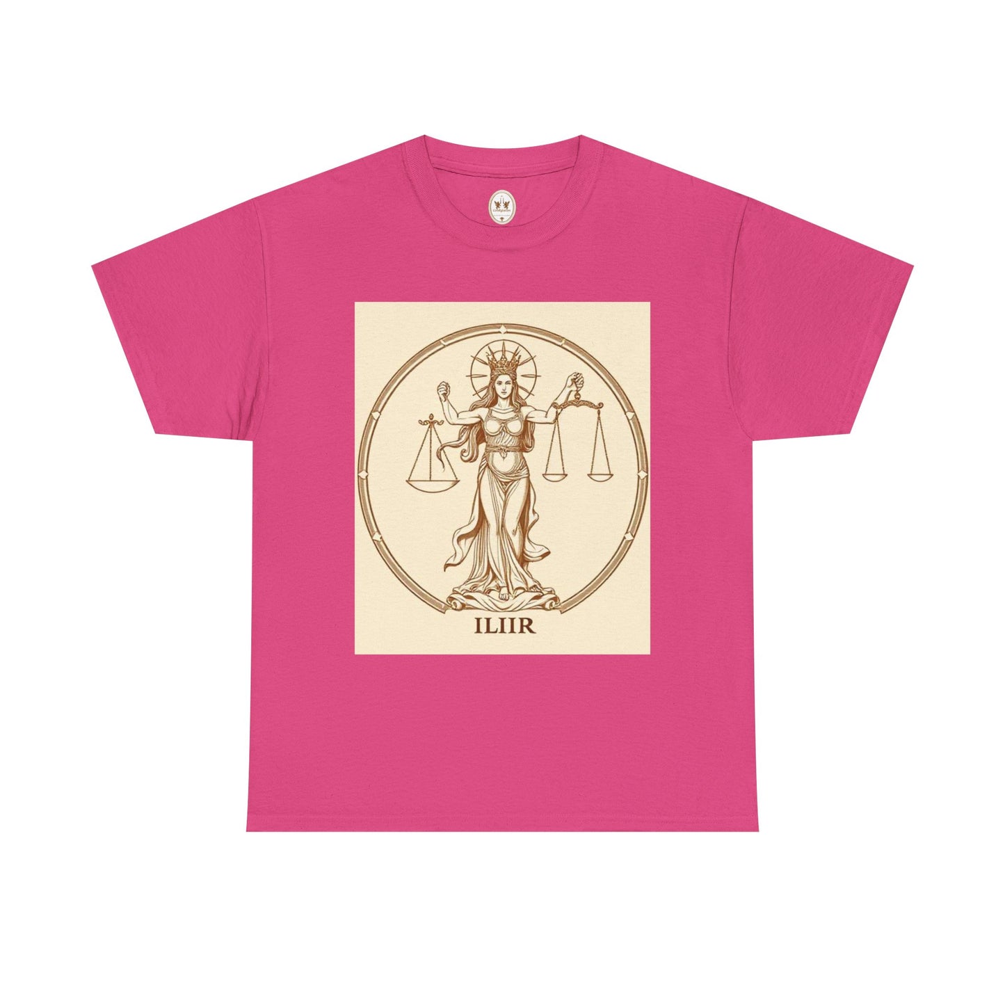 Unisex Heavy Cotton T-Shirt, Libra Goddess, Zodiac Design