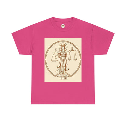 Unisex Heavy Cotton T-Shirt, Libra Goddess, Zodiac Design