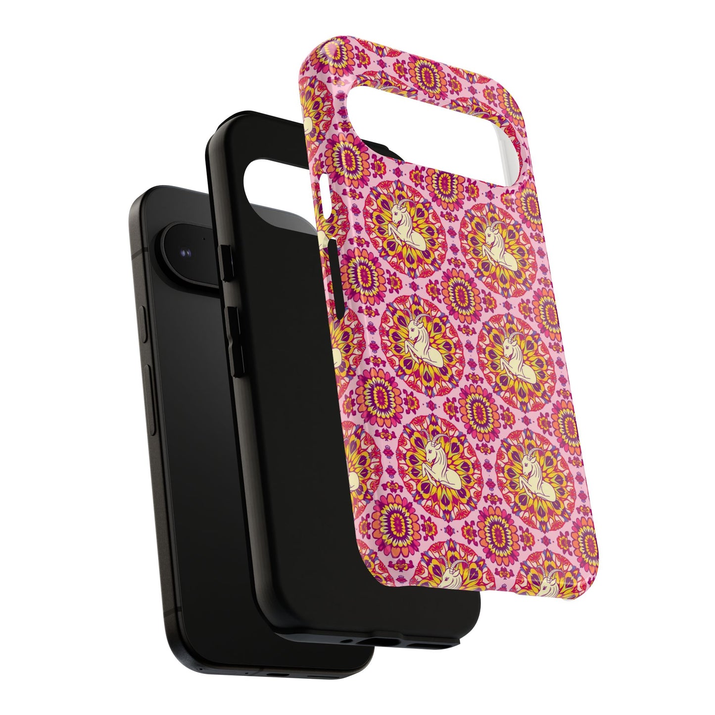 Tough Cases, Capricorn, Zodiac v4, Flower Pattern