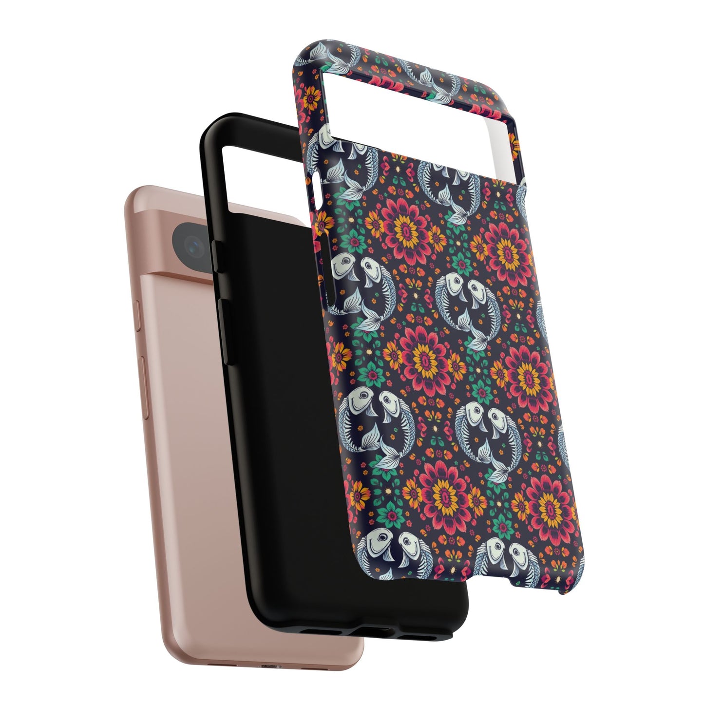Tough Cases, Pisces, Zodiac v4, Flower Pattern