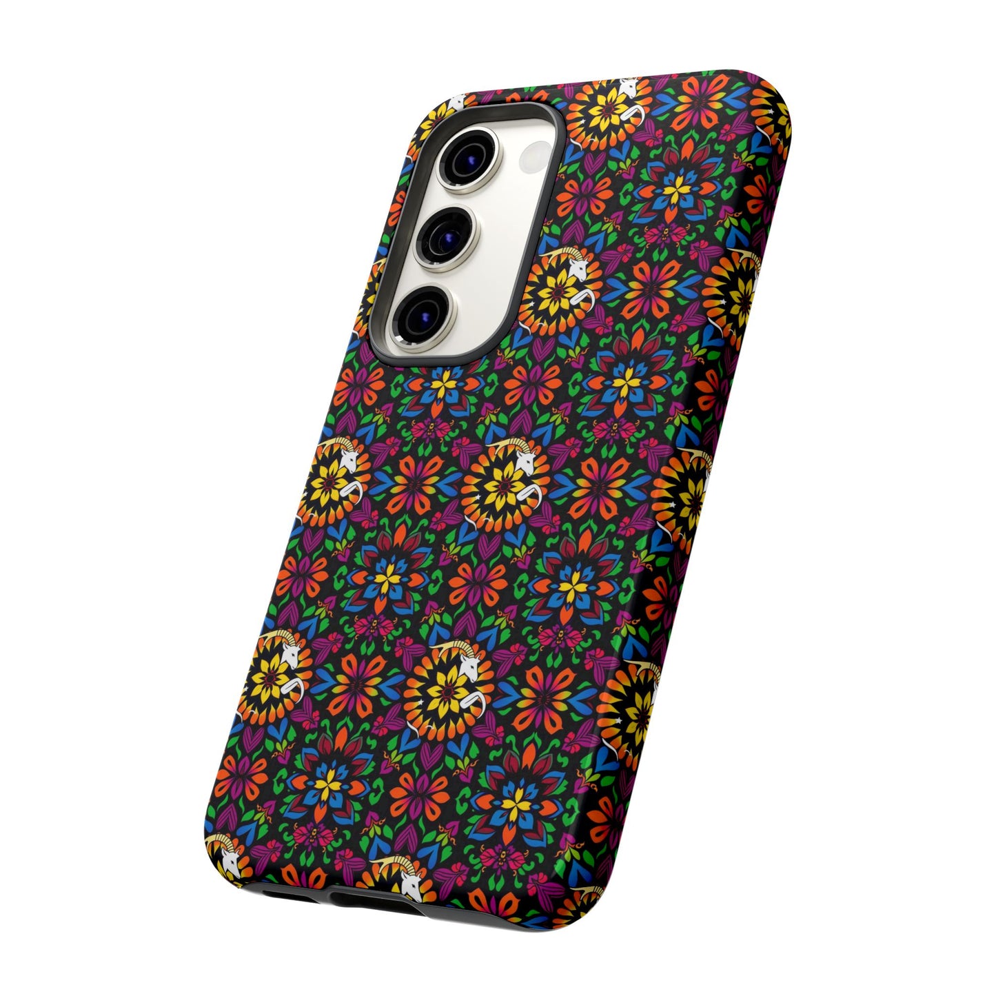 Tough Cases, Capricorn, Zodiac v2, Flower Pattern