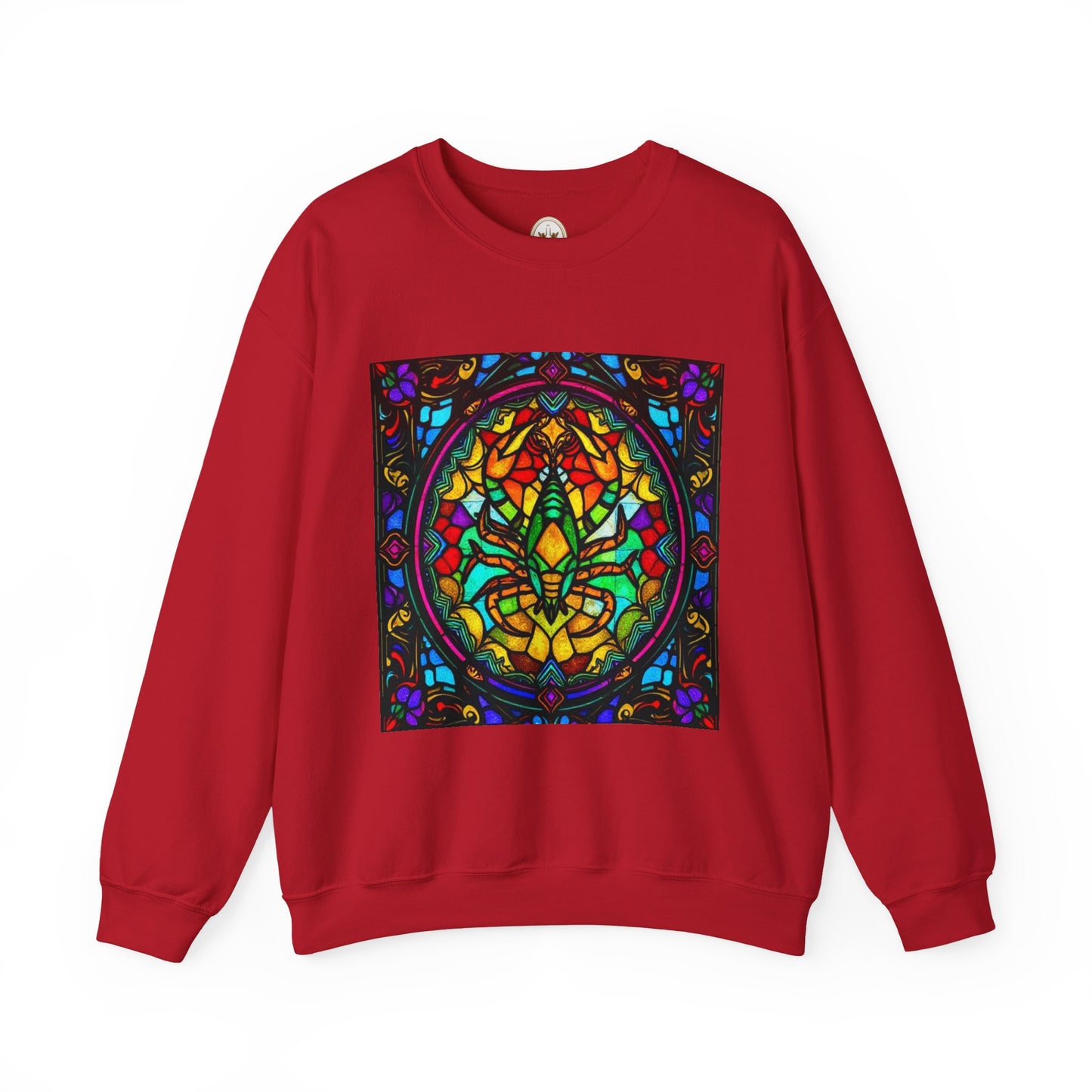 Unisex Heavy Blend™ Crewneck Sweatshirt, Glass 1, Scorpio Zodiac Design