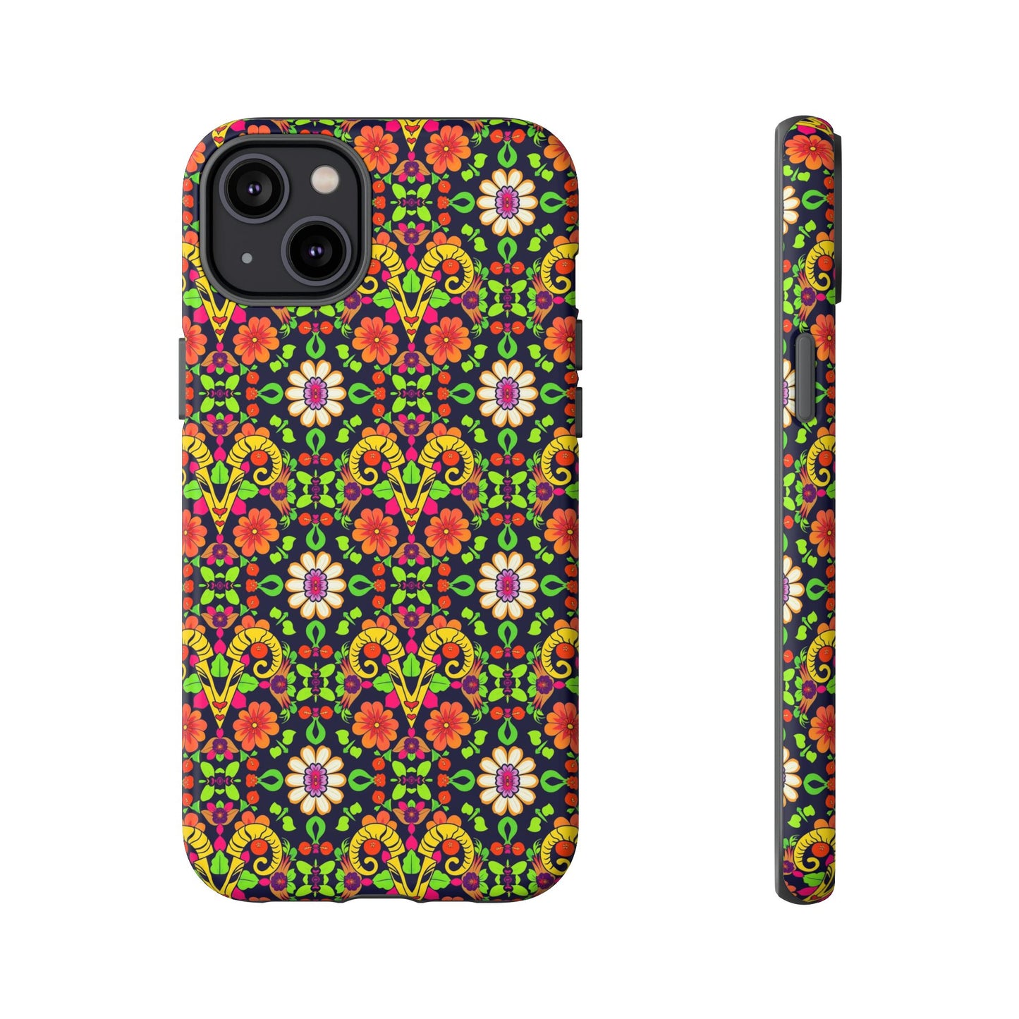 Tough Cases, Aries, Zodiac v4, Flower Pattern