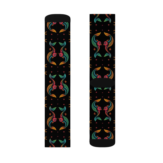 Sublimation Socks, Pisces, Zodiac v2, Pattern