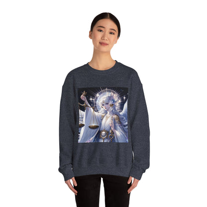 Unisex Heavy Blend™ Crewneck Sweatshirt,anime angel, Libra Zodiac Design