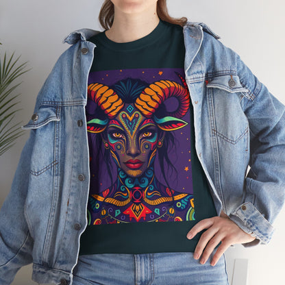 Unisex Heavy Cotton T-Shirt, Taurus, Zodiac v3, Sexy Art