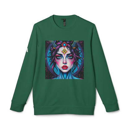 Adidas, Unisex Fleece Crewneck Sweatshirt, Aquarius, Pop Art, Zodiac