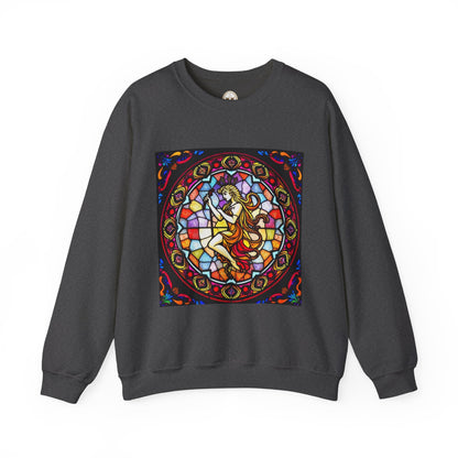 Unisex Heavy Blend™ Crewneck Sweatshirt, Glass, Virgo Zodiac Design