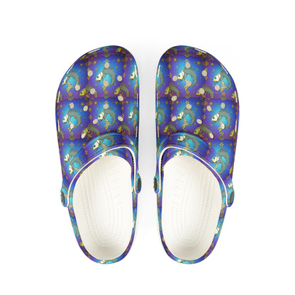EVA Foam Rubber Shoes, (AOP), Pisces, Zodiac v2, Pattern