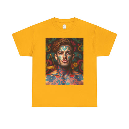Unisex Heavy Cotton T-Shirt, Libra, Zodiac, Sexy Art