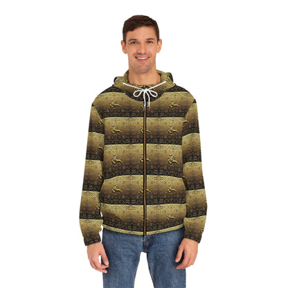 Full-Zip Hoodie (AOP), Aquarius, Zodiac v1, Pattern