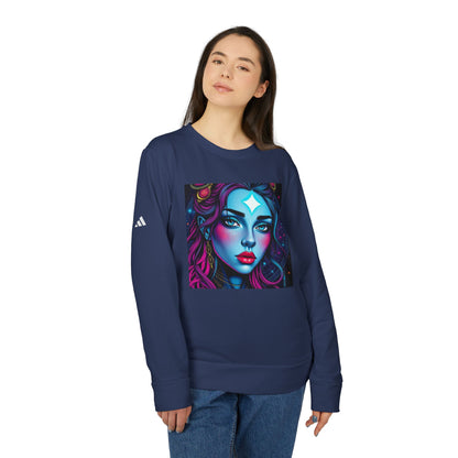Adidas Unisex Fleece Crewneck Sweatshirt, Gemini, Pop Art, Zodiac