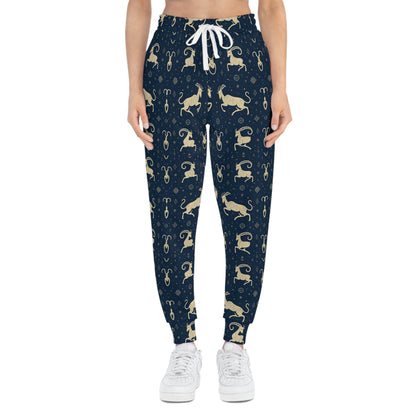 Athletic Joggers, Zodiac Design, Pattern, Capricorn, AOP