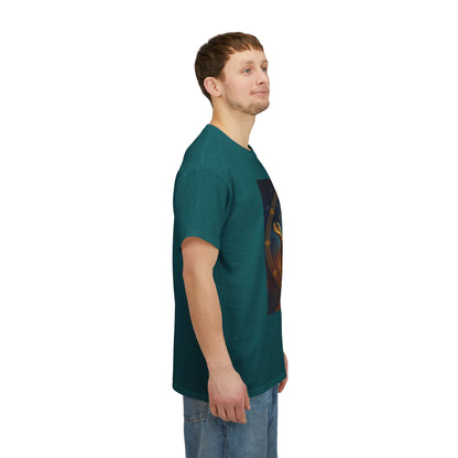 Unisex Heavy Cotton T-Shirt, On The Throne, Taurus Zodiac Design