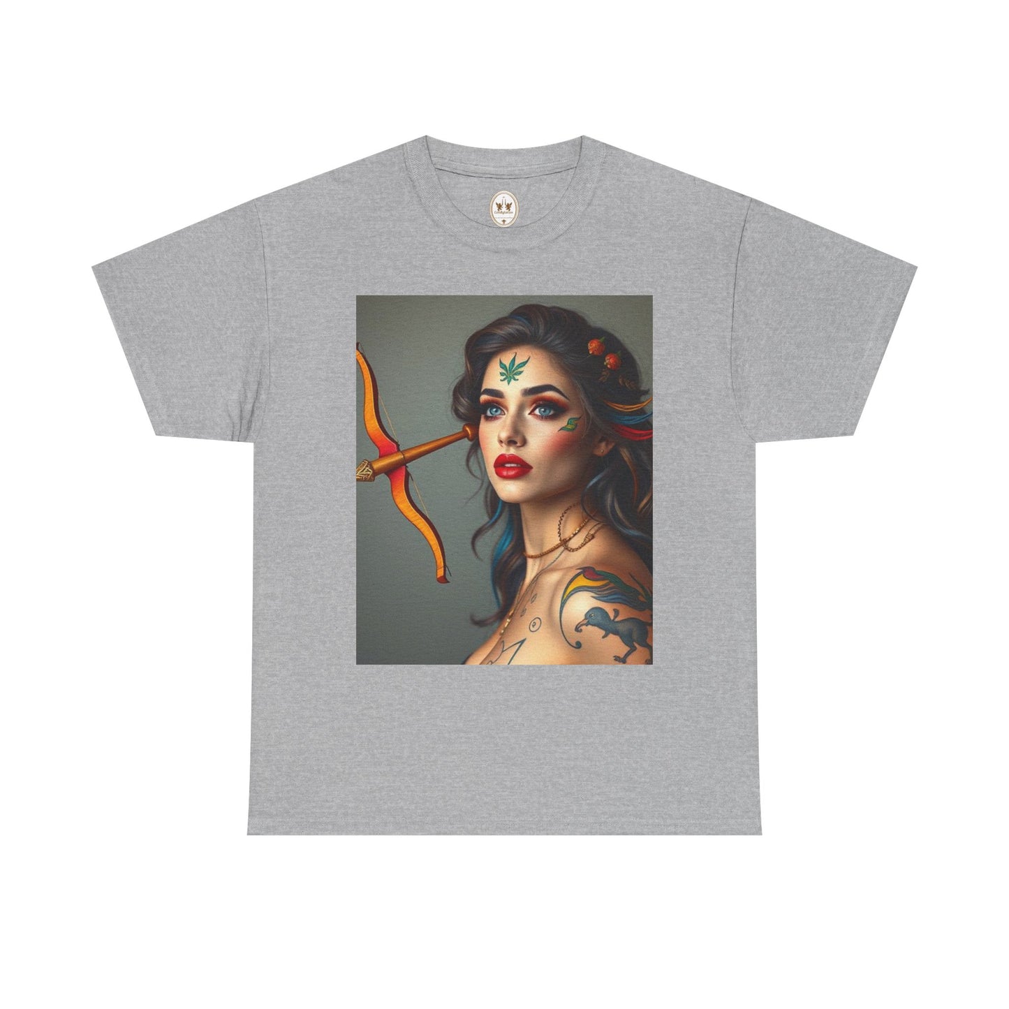 Unisex Heavy Cotton T-Shirt, Sagittarius, Zodiac v2, Sexy Art