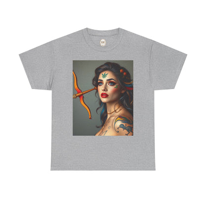 Unisex Heavy Cotton T-Shirt, Sagittarius, Zodiac v2, Sexy Art
