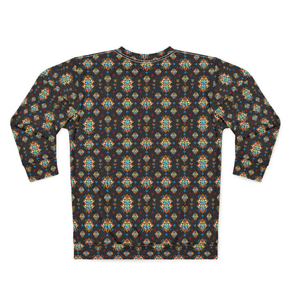 Unisex Sweatshirt (AOP), Sagittarius, Zodiac v3, Jewel Pattern