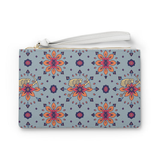 Clutch Bag, Sagittarius, Zodiac v1, Flower Pattern