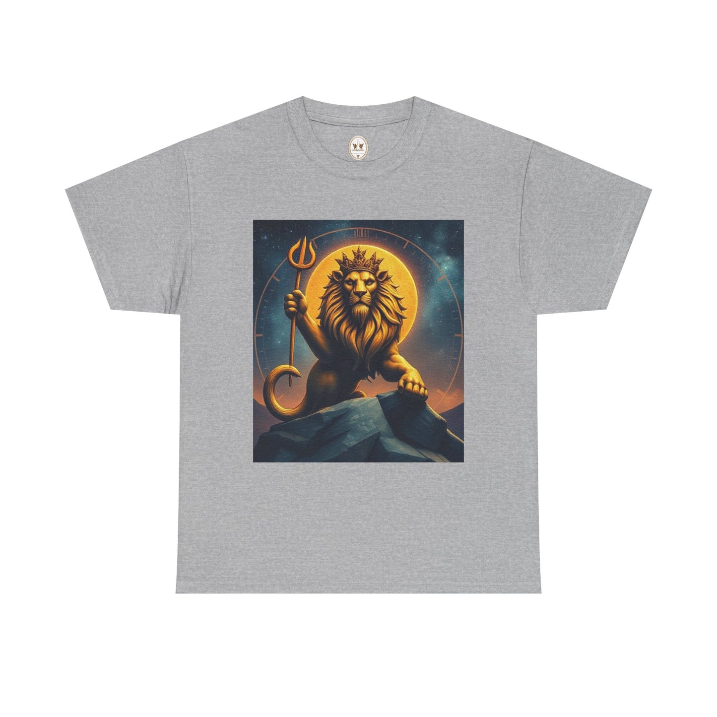 Unisex Heavy Cotton T-Shirt, King of Lion v3, Leo Zodiac Design