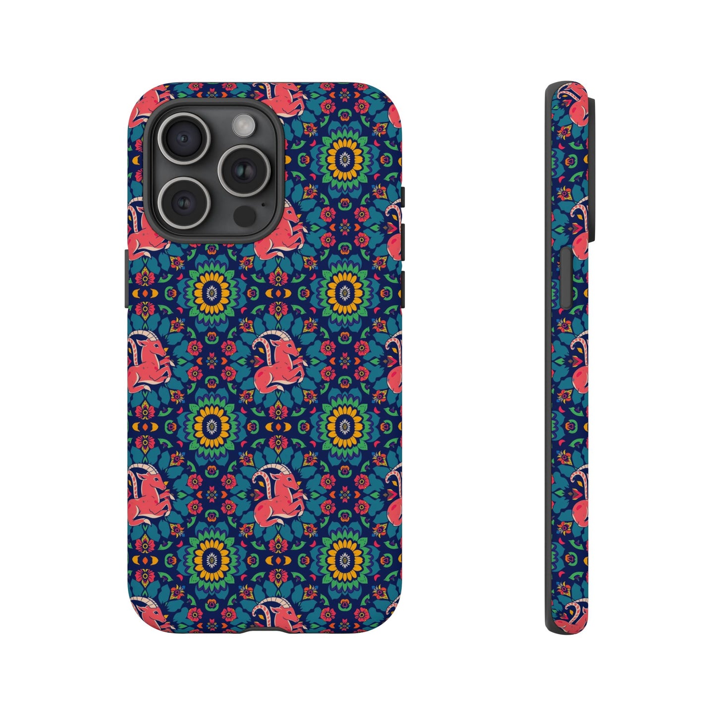 Tough Cases, Capricorn, Zodiac v1, Flower Pattern