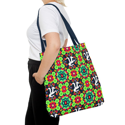 Tote Bag, (AOP), Aquarius, Zodiac v4, Flower Pattern