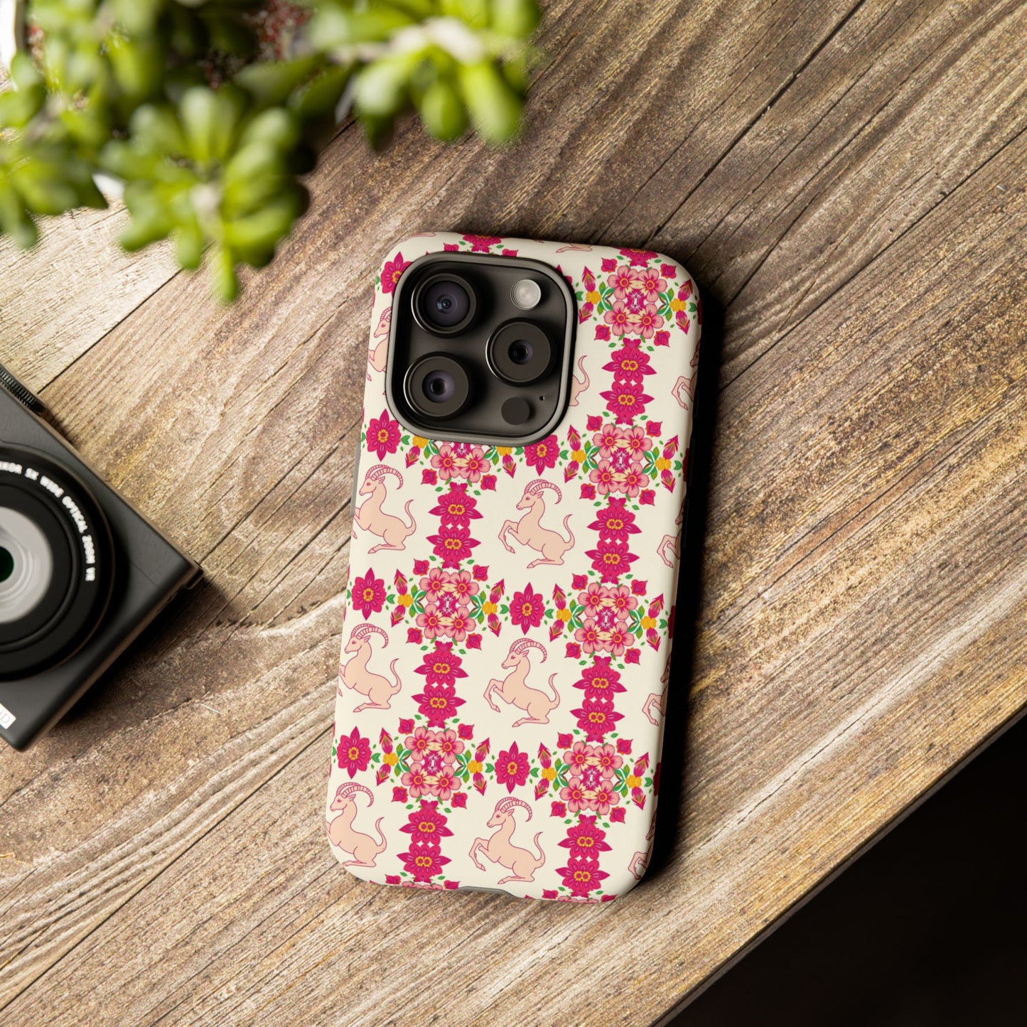 Tough Cases, Capricorn, Zodiac v3, Flower Pattern