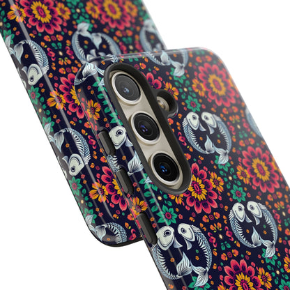 Tough Cases, Pisces, Zodiac v4, Flower Pattern