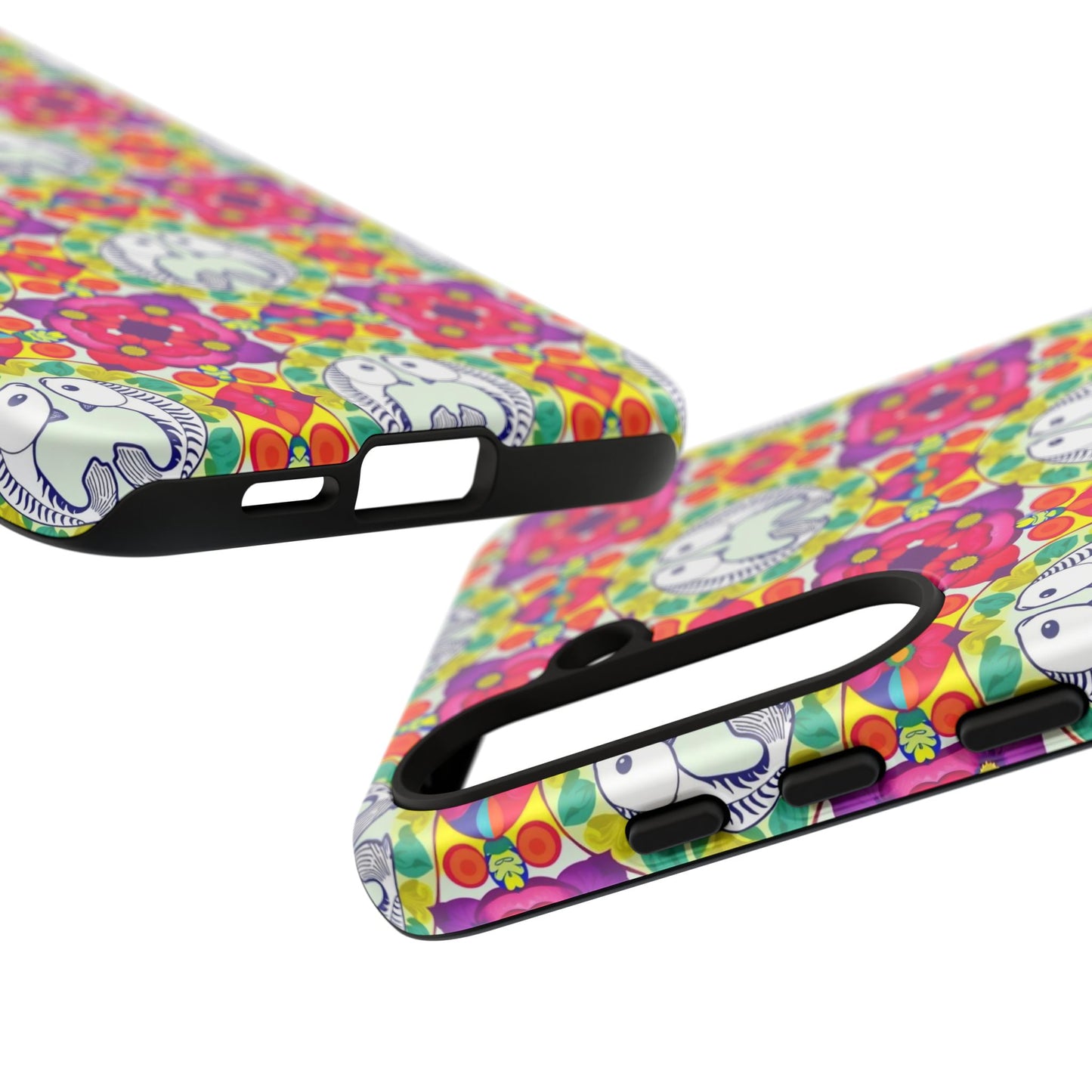 Tough Cases, Pisces, Zodiac v2, Flower Pattern