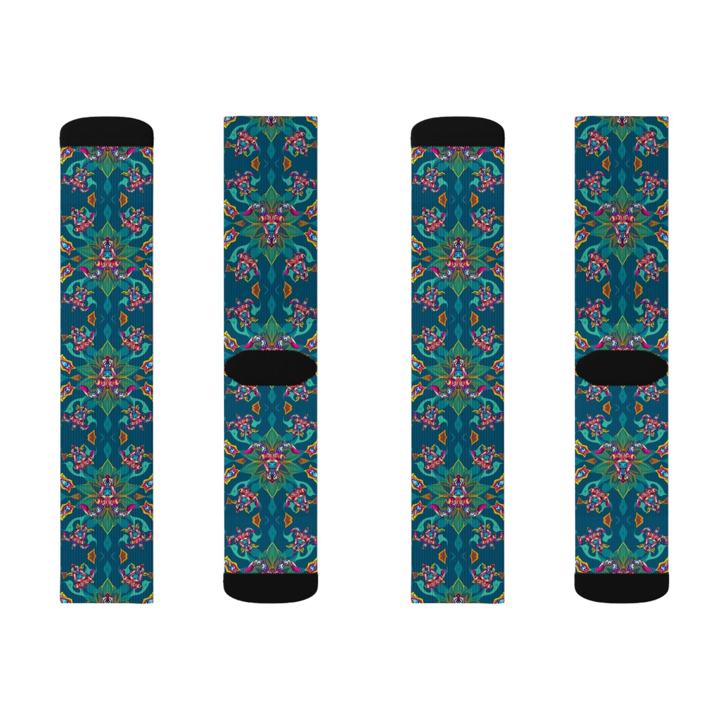 Sublimation Socks, Taurus, Zodiac v2, Jewel Pattern