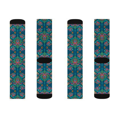 Sublimation Socks, Taurus, Zodiac v2, Jewel Pattern