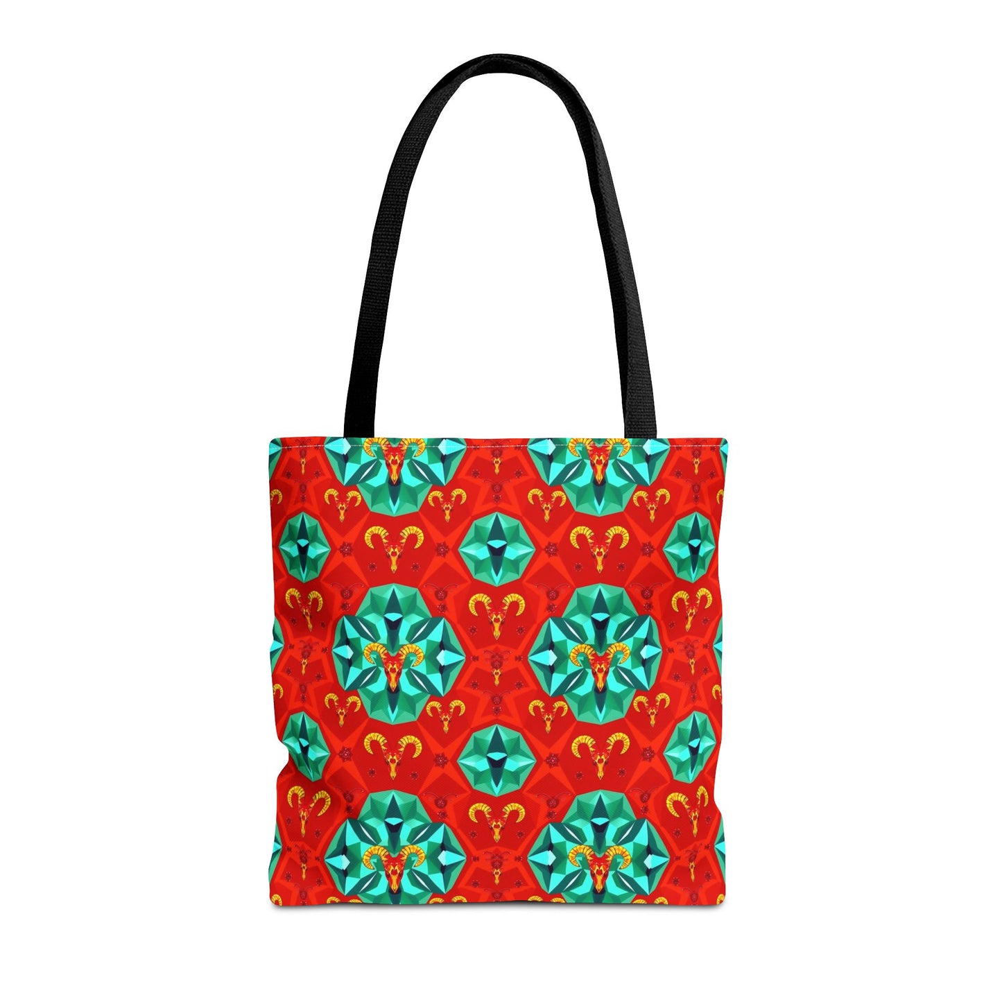 Tote Bag (AOP), Aries, Zodiac v1, Jewel Pattern