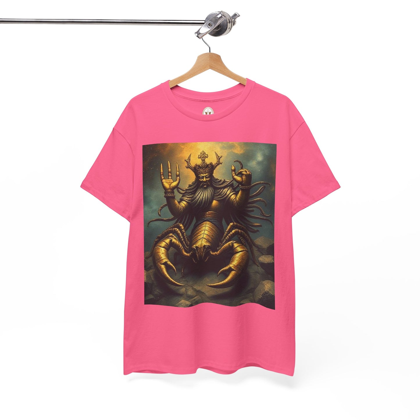 Unisex Heavy Cotton T-Shirt, Desert Scorpio King, Zodiac Design