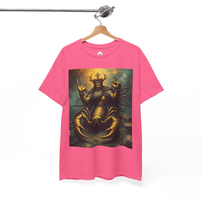 Unisex Heavy Cotton T-Shirt, Desert Scorpio King, Zodiac Design