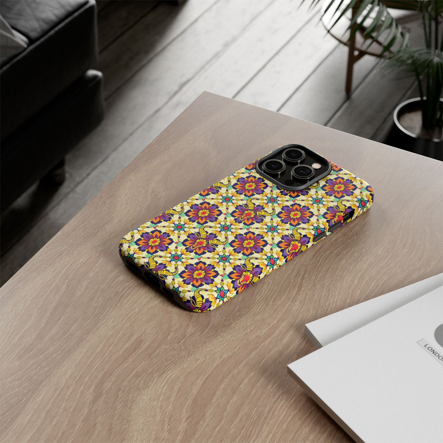 Tough Cases, Taurus, Zodiac v1, Flower Pattern
