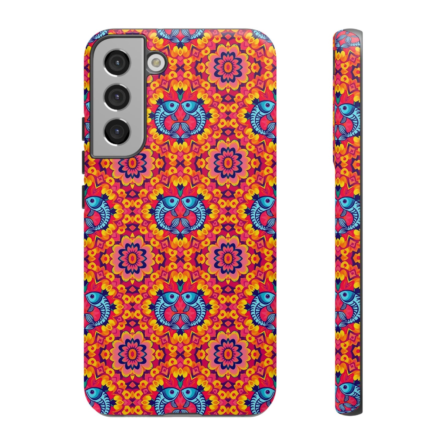 Tough Cases, Pisces, Zodiac v1, Flower Pattern