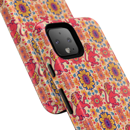 Tough Cases, Leo, Zodiac v1, Flower Pattern