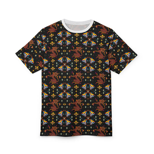 Unisex Cut & Sew T-Shirt, (AOP), Virgo, Zodiac v1, Jewels Pattern