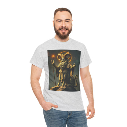 Unisex Heavy Cotton T-Shirt, Taurus God v1, Zodiac Design