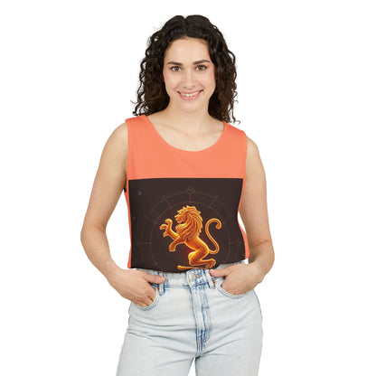 Unisex Garment-Dyed, Tank Top, Leo Design, Space Animal v1, 100% US cotton