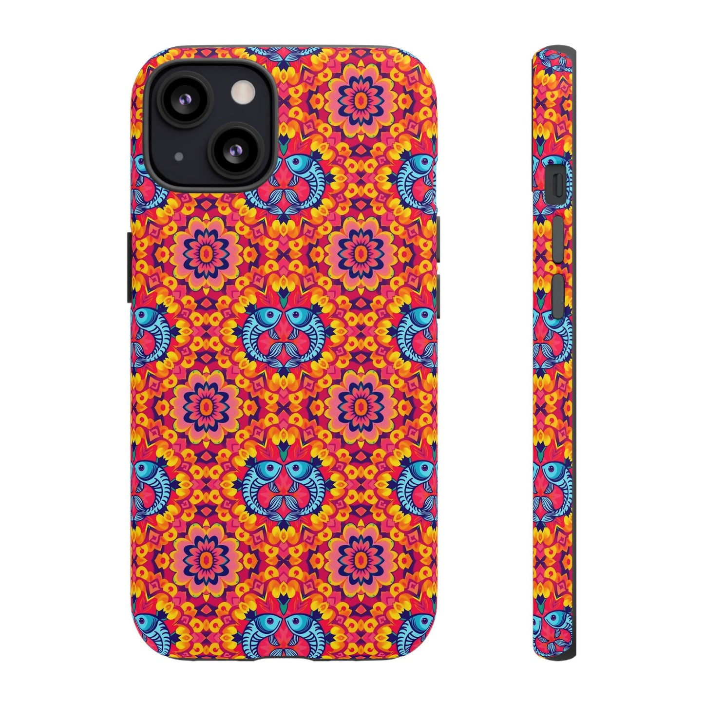 Tough Cases, Pisces, Zodiac v1, Flower Pattern