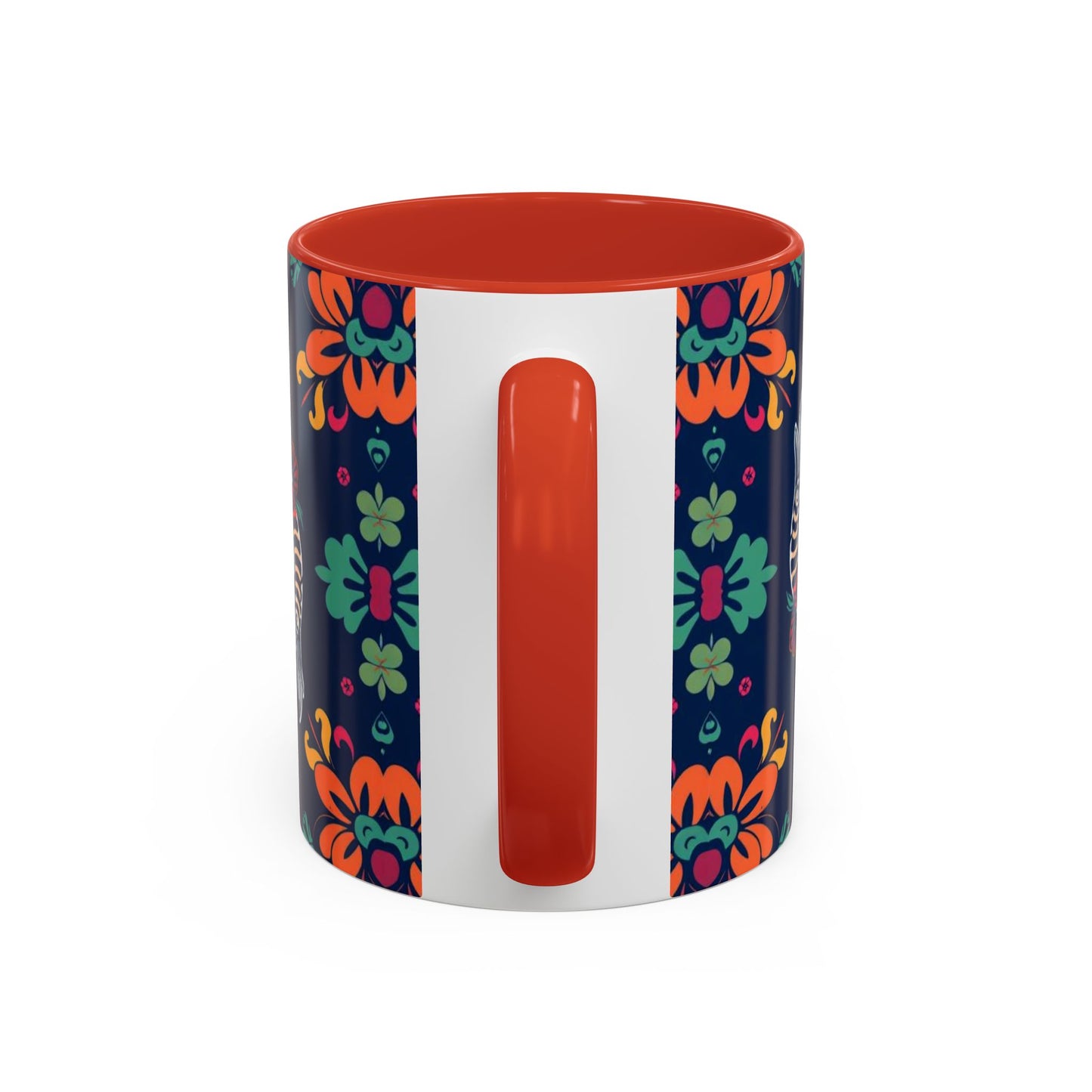 Accent Coffee Mug, Pisces, Zodiac. Flower Pattern, (11, 15oz)